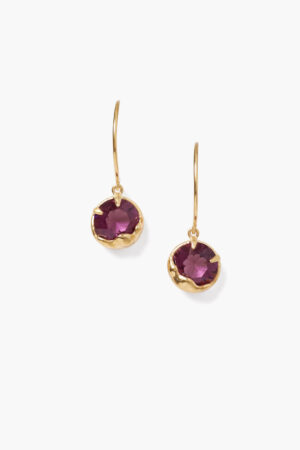 February Birthstone Earrings Amethyst Crystal