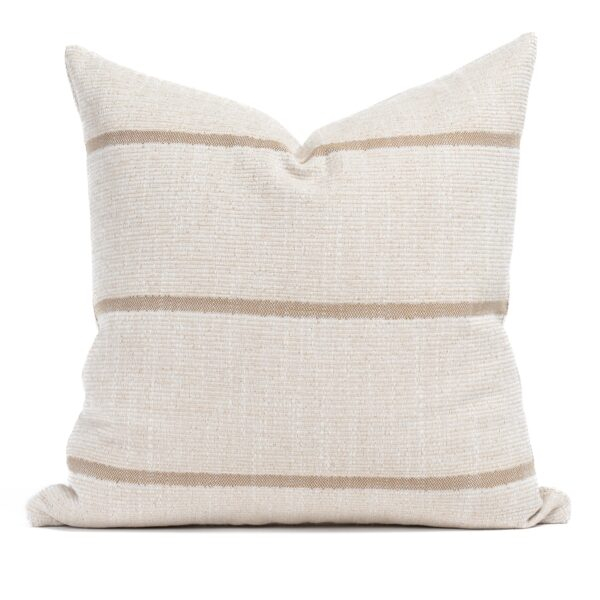 Carlin Stripe 22x22 Pillow. Amber