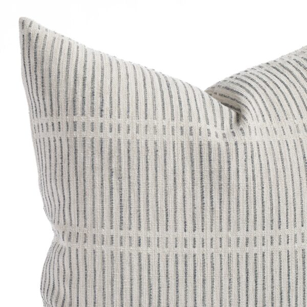 Carson Stripe 20x20 Pillow. Stone Blue