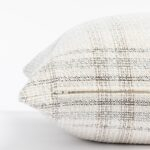 Hugo Plaid 22x22 Pillow. Salt & Pepper