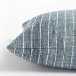 Hyden Stripe Lumbar 14x20 Pillow. Lake Blue