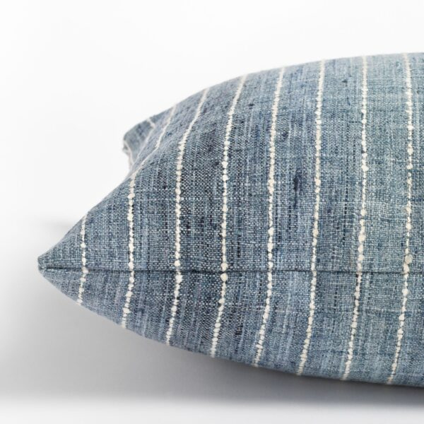 Hyden Stripe Lumbar 14x20 Pillow. Lake Blue