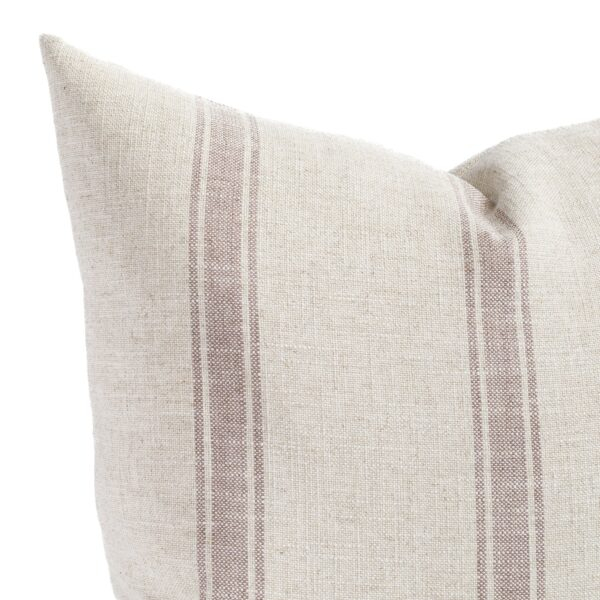 Theo Stripe 22x22 Pillow. Mauve