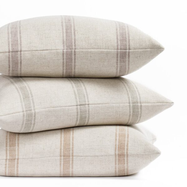 Theo Stripe 22x22 Pillow. Mauve