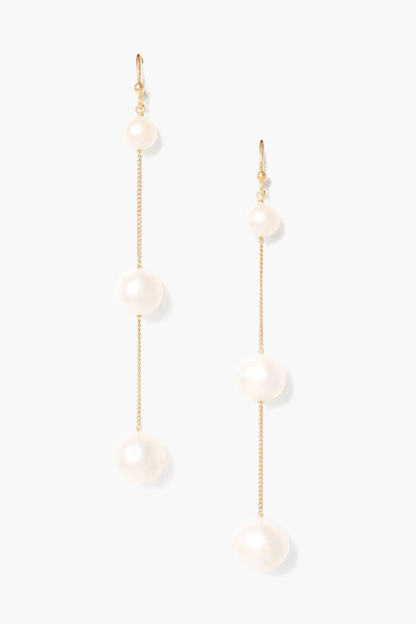 Tiered Floating Pearl Earrings