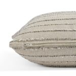 Wren Stripe 22x22 Pillow. Cobblestone